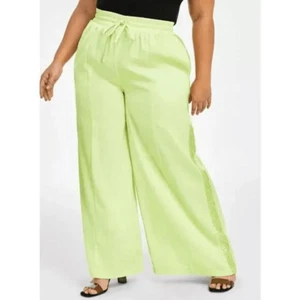 Nina Parker Women's Trendy Plus Size Sequin-Stripe Wide-Leg Pants 3X - Picture 1 of 8
