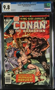 CONAN THE BARBARIAN ANNUAL #2 - CGC 9.8 - OW/WP - NM/MT - 1ST FULL THOTH-AMON - Picture 1 of 2