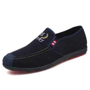Fashion Slip-on Men's Canvas Shoes Breathable Lightweight Comfortable Men Shoes - Picture 1 of 26