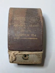 Navaja de cuero vintage Strop Wester Bros Anchor marca número 154 - Imagen 1 de 9