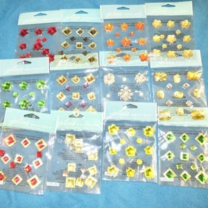 Jolee's Boutique Large Gems Blings Colorful Shapes 12pcs LOT 3D DIm Stickers - Picture 1 of 4