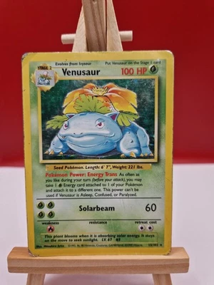 Pokemon TCG - Venusaur 15/102 HP+ - Base Set Unlimited Holo Rare  - Image 1 of 4