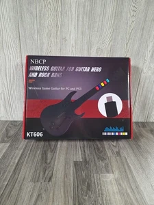 NEU PS3 & PC Wireless Gitarren Controller für Rock Band / Guitar Hero SCHWARZ - Bild 1 von 11