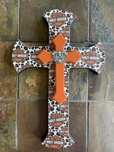 Harley Davidson Deko Holz Wandkreuz 16" - Bild 1 von 2