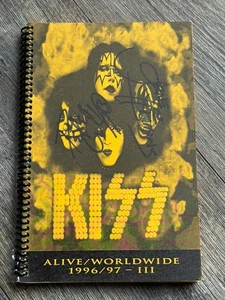 KISS Tour Itinerary Book 3 Reunion SIGNED GENE SIMMONS PETER CRISS Vintage Kiss - Picture 1 of 7