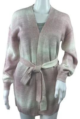 Cárdigan Lauren Conrad Cinturón Frente Abierto Rosa Ombre Brillante Talla PXS Foto 1 de 4