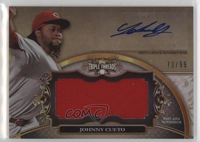 2013 Topps Triple Threads Unity Jumbo Relics /99 Johnny Cueto #UAJR-JC3 Auto - Image 1 of 2