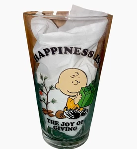 Peanuts Sammlerstück Weihnachtsglas Charlie Brown Weihnachtsbaum Joy Of Giving - Bild 1 von 5