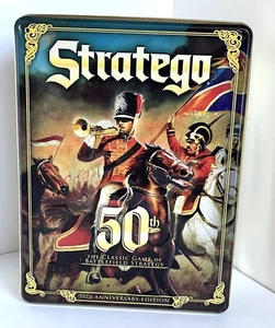Stratego 50th Anniversary Edition Game Metal Tin Box COMPLETE - Picture 1 of 10