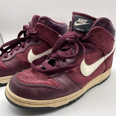 Tamanho 6 - Tênis Nike Dunk High Bordeaux Leopardo Feminino Usado - Imagem 1 de 4