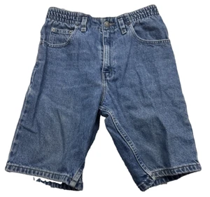 Rare Vintage Boys Gap Kids Jean Denim Shorts 14 90s Classic Crest Logo EUC 28x9 - Picture 1 of 10