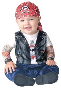Infant Boys Size 12-18 Months * BABY BIKER * Halloween Costume - Picture 1 of 4