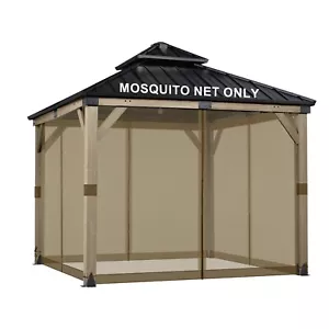 Aoodor Rete Gazebo 16' x 12' Ricambio Schermo 4 Pannelli Pareti Laterali per Patio - Foto 1 di 33