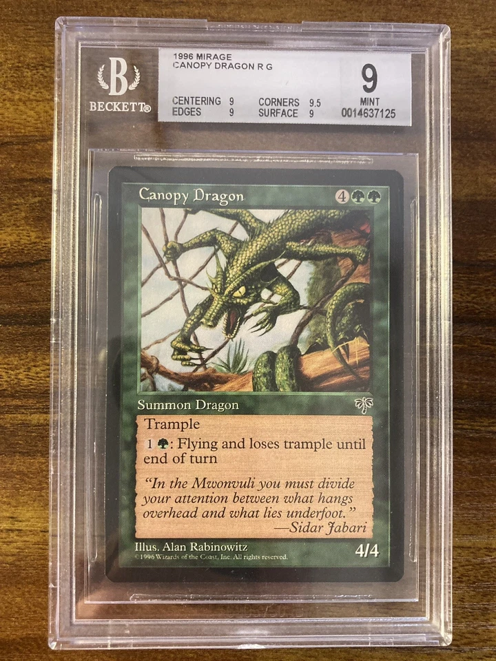 MTG🐉CANOPY DRAGON🐉Mirage BGS QUAD 9’s+ MINT RARE 1996 Reserve List LOW POP ! - Image 1 of 4