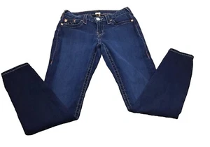 True Religion Skinny Women Blue Cotton Blend Stretch Denim Jeans Sz 28 (27"×28") - Picture 1 of 16