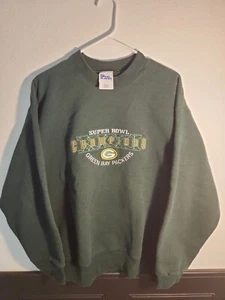 Vtg Pro Player Green Bay Packers Green Pullover Sweater Size Large Made in USA - Picture 1 of 6