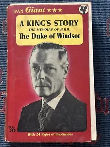 A King's Story Memoirs HRH Duke of Windsor 1957 Pan Giant Books Tatty Taschenbuch - Bild 1 von 11