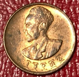 HIGH GRADE AU 1936 1944 ETHIOPIA ONE CENT COIN-JUL444 - Picture 1 of 2