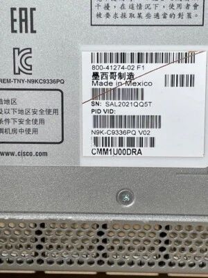 Cisco N9K-C9336PQ Nexus 9336PQ 36-Port 40Gb/s  Dual Power (NEVER USED) - Image 1 of 4