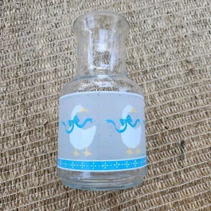 VINTAGE Libbey 52 Ounce Carafe Ribbon Geese Goose w/Blue Ribbon Bow Canada - Picture 1 of 7