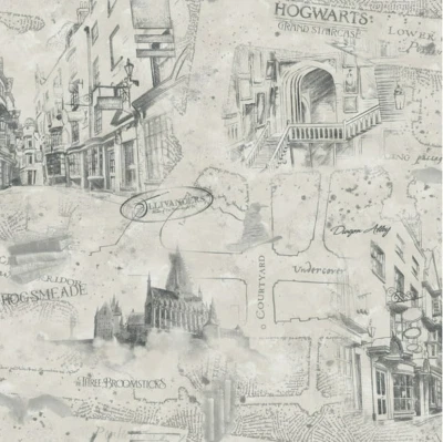 Harry Potter Wallpaper Peel & Stick RoomMates Map Roll RMK11261RL 18 x 18.86Ft - Image 1 of 4