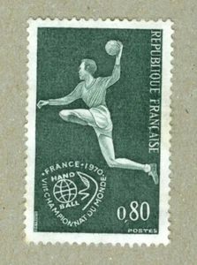 FRENCH POSTAGE - HAND BALL WORLD CHAMPIONSHIP 0,80 POSTES 1970 FRANCE STAMP - Picture 1 of 1