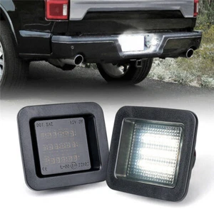 2pcs White LED License Plate Lights Tag Lamps Assembly For Ford F-150 2015-2020 - Imagen 1 de 6