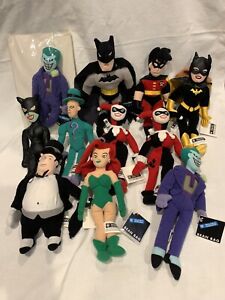 DC Lot of 11 Warner Bros Studio Store Plush Bean Bag Batman Characters