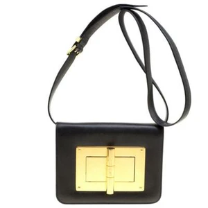 $3690 TOM FORD Natalia Small Black Leather Shoulder Bag - Picture 1 of 10