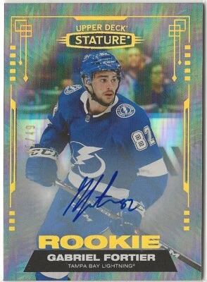 2021-22 Upper Deck Stature Photo Variant Auto Rookie #172 Gabriel Fortier 41/49 - Image 1 of 2