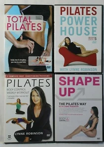 NEW 4 Lynne Robinson DVD lot Pilates Power House Shape Up Way Body Control 5 6 - Imagen 1 de 6