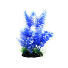 Blau weiß Kunststoff Pflanze Ornament Aquarium Terrarium Reptilien Teich Dekor