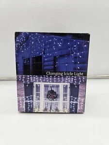 Color Changing Icicle Lights 10 Flash Modes 6 Hour timer Indoor & Outdoor - Picture 1 of 4