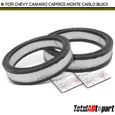 2x Engine Air Filter for Chevrolet Camaro 1969-1978 1981-1992 Buick Centurion - Image 1 of 4