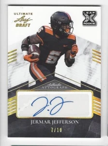 Tarjeta automática Ultimate Leaf Draft 2021/10 Jermar Jefferson novato #BA-JJ2! Leones #d - Imagen 1 de 2