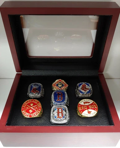 Boston Red Sox - World Series 7 Ring Set With Wooden Box.. Ruth Ortiz Pearce Cover