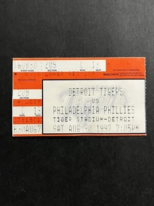 30. August 1997 - Detroit Tigers MLB Ticket Stub vs PHILADELPHIA PHILLIES - Bild 1 von 2