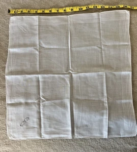 Vintage Gentlemen’s Embroidered Monogram “S” Handkerchief 15" - Picture 1 of 3
