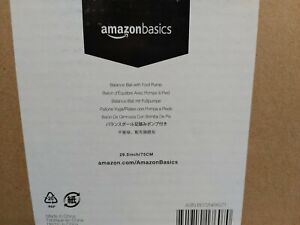 Amazon Basics Silver Balance Ball with Foot Pump 25.6 inch / 65 CM