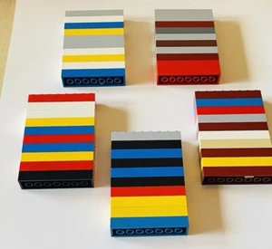 LEGO 2 X 8 STUD BRICK BLACK,YELLOW,WHITE,RED BLUE GREY BRICKS LOT X 50 2x8 8x2 - Picture 1 of 4