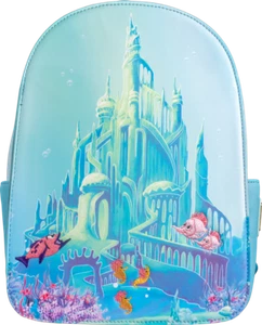 Loungefly Disney The Little Mermaid Castle Snap Mini Backpack - New, With Tags - Picture 1 of 6