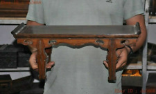 20"Old China Chinese Huanghuali wood Hand-carved Ancient small table desk statue