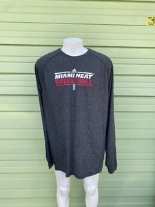 NBA MIAMI HEAT ADIDAS MEN DRY FIT LONG SWEATSHIRT GREY PLAYER #40 40 3XL #5767 - Picture 1 of 11