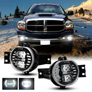DOT Pair LED Fog Lights DRL Passing Lights For Dodge Ram 1500 Ram 2500 Ram 3500  - Picture 1 of 16