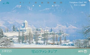 Télécarte JAPON - Site SUISSE - Ville neige - SWITZERLAND rel JAPAN phonecard - Imagen 1 de 1