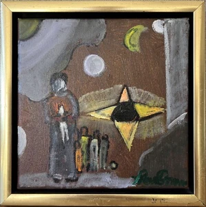 Karl Gram *1945 Komposition Landschaft mit Figuren Modern Danish Mid-Century - Bild 1 von 11