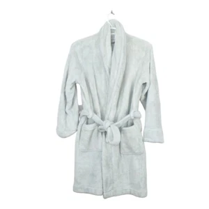 LL Bean Women's Wicked Plush Robe Mid Length Silver Moon Size M - Picture 1 of 12
