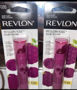 (2) Revlon Kiss 035 Berry Burst Lip Balm NEW! - Picture 1 of 4