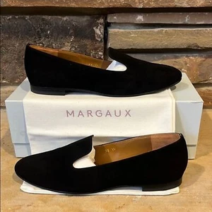 Margaux Black Suede Classic Loafers - Picture 1 of 10