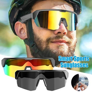 Cycling Bluetooth Smart Glasses with Open-Ear Audio UV400 Protection Sunglasses - Picture 1 of 15